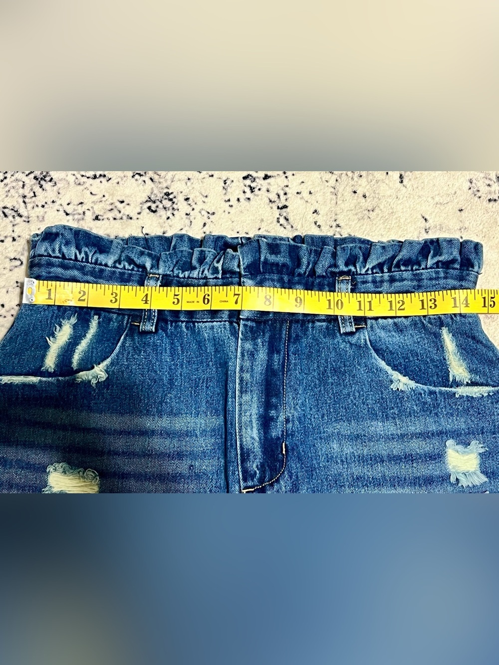 NWT Hayden Los Angeles Women's Distressed Paperbag Waist Denim - US Medium - Picture 5 of 6